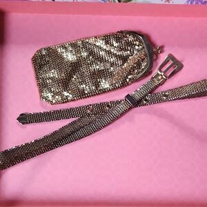 Vintage Gold Mesh Belt with Pouch
